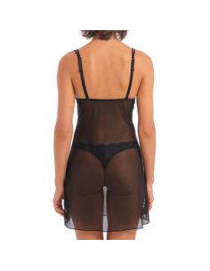 Nuisette en dentelle transparente INSTANT ICON Wacoal Black eclipse 2