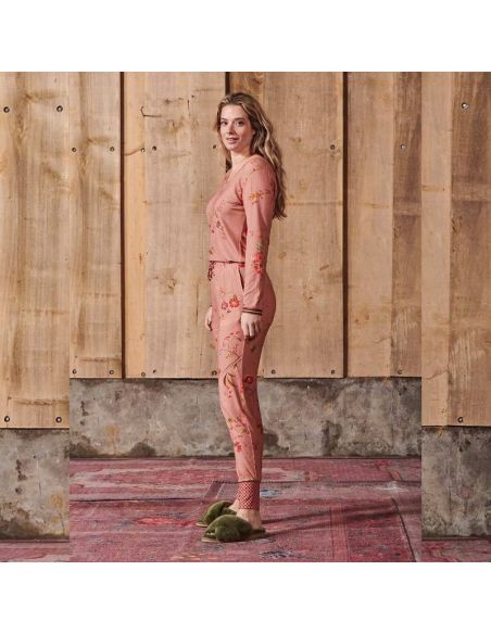 Pantalon long imprimé floral KAWAI PIP STUDIO Rose