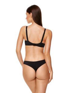 String GORTEKS VENUS en tissu lisse noir 2