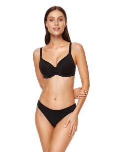 String GORTEKS VENUS en tissu lisse noir