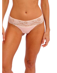 Taille basse et dos mi -couvrant Ceinture en dentelle avec bord festonné Bord des jambes festonné Panneau avant en tissu pour un