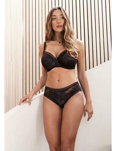 Devant décoré de dentelle plate Dos en tissu au toucher ultra doux Panneau avant doublé pour un confort total et plus d’opacité 