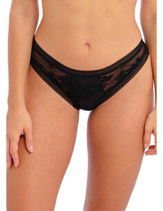 Devant et dos ornés de délicate dentelle plate Panneau doublé pour un confort tout en sobriété Large élastique plat à la ceintur