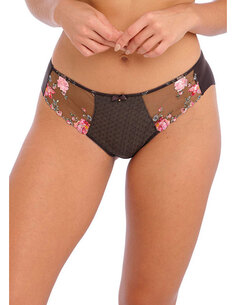 Magnifique broderie imprimée sur le devant des jambes Tulle à pois doublée sur le devant pour plus de confort et moins de transp