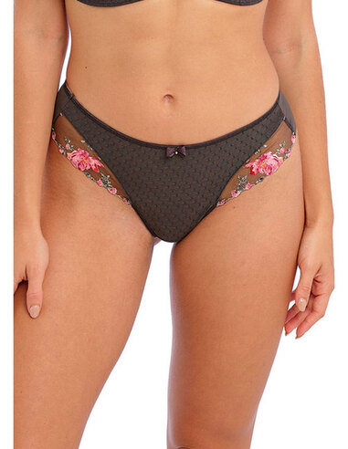 Magnifique broderie imprimée sur le devant des jambes Tulle à pois doublée sur le devant pour plus de confort et moins de transp