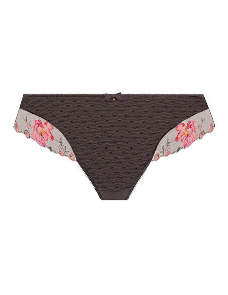 Magnifique broderie imprimée sur le devant des jambes Tulle à pois doublée sur le devant pour plus de confort et moins de transp