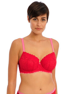 Bonnets coqués en mousse légère pour une poitrine sculptée au galbe parfait Décolleté échancré flatteur – bordure et entre-seins